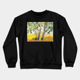 Autumn Birch Trees Crewneck Sweatshirt